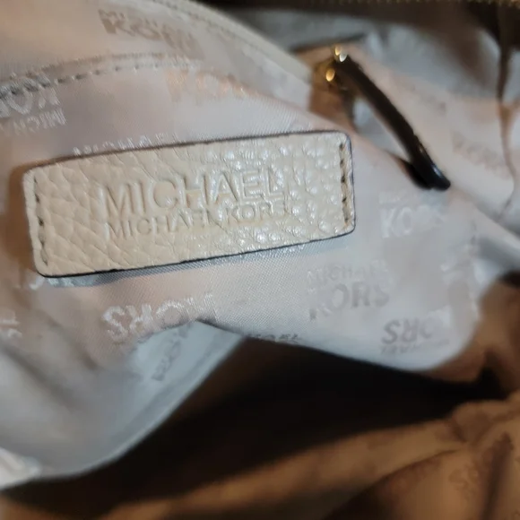 Pre-owned leather Michael Kors two handle beidge/cream satchel - Picture 4 of 16